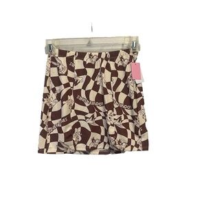 Small - Women's - Looney Tunes - Bug's Bunny Checkerboard Print Shorts